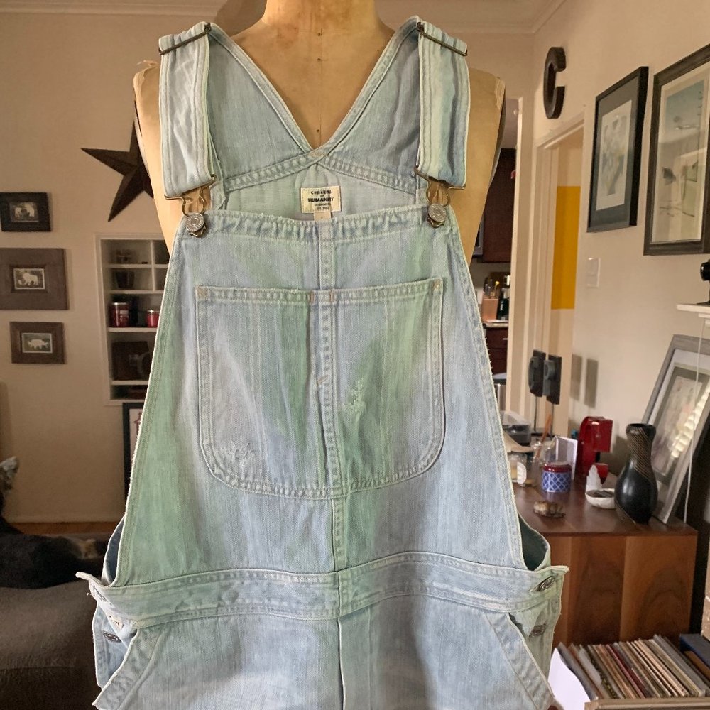 Citizens of Humanity Light Blue Jean Shorts Overalls